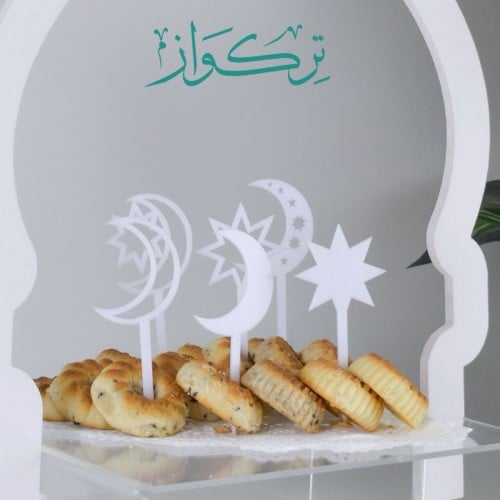 6 قطع ميني تغريسات | ابيض