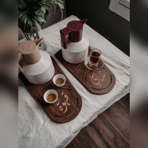 عرض الضيافة 6 قطع من الصواني الفاخرة