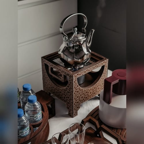 عرض الضيافة 6 قطع من الصواني الفاخرة