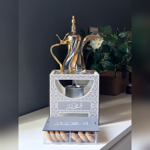 سخان قهوة + صينية