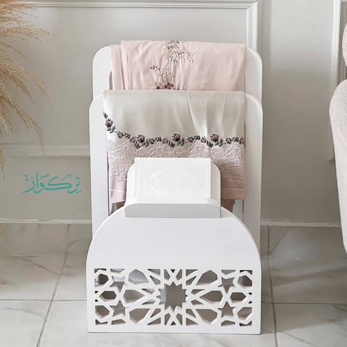 منظم سجاد ابيض + مبخرة