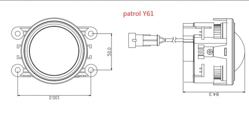 عدسات LED للكشافات للباترول الفتك Y61 2005-2023 وا...