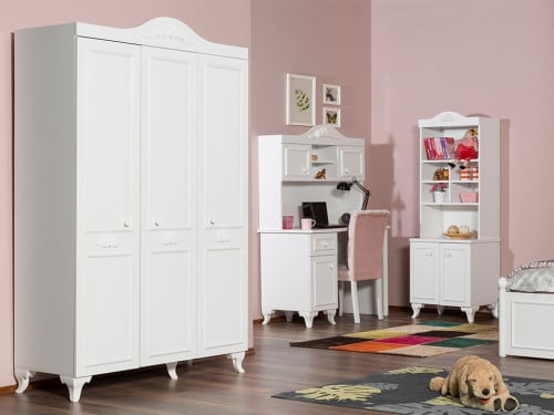 دولاب ملابس غرفة بناتي 3 ابواب ( مجموعة سينا )
