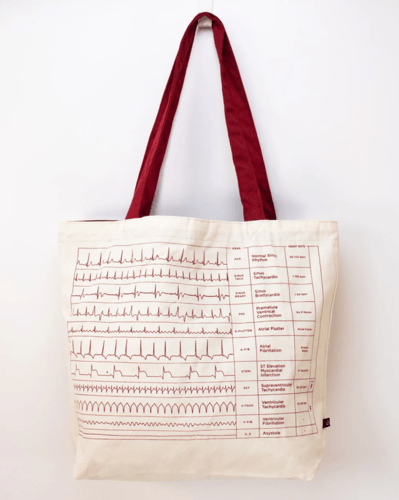 Heartbeat ECG TOTE Bag