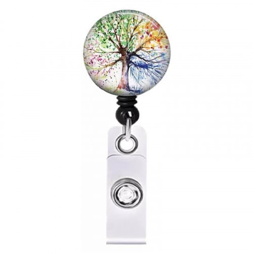 Colored Tree Badge Holder