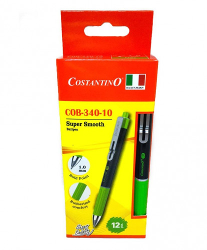 علبة اقلام جافة لون اخضر فاتح 1.0mm