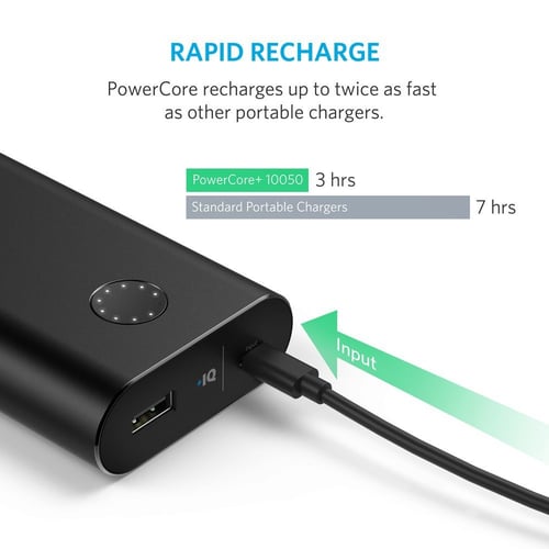 شاحن متنقل أنكر باور كور بلس 10050 مخرج واحد بتقني...