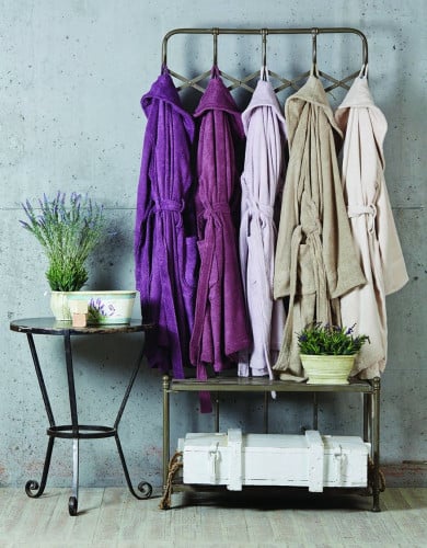 روب استحمام مفرد لون عنابي