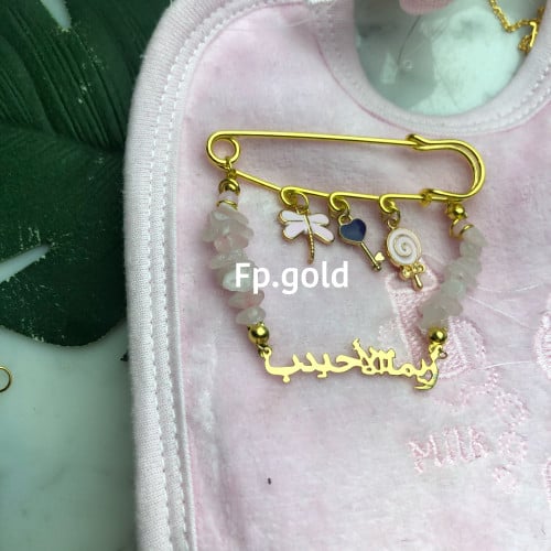 بروش مطلي ذهب يمكن تغيير الفصوص مرفق صوره للفصوص