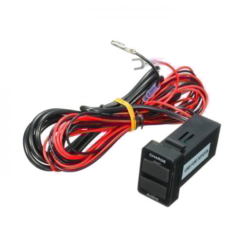 منفذ طبلون USB مستطيل مع صوت بقوة 2.1A بغطاء مقاس...