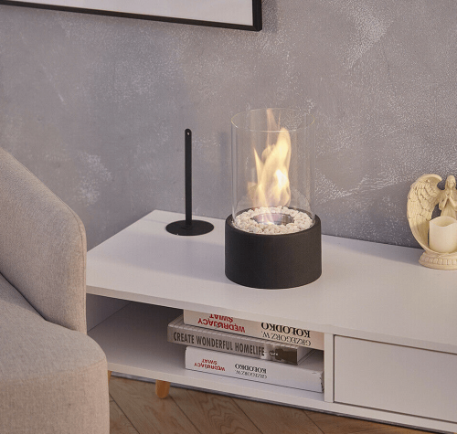 دفاية نار مشتعله غاز الايثانول شكل اسطواني