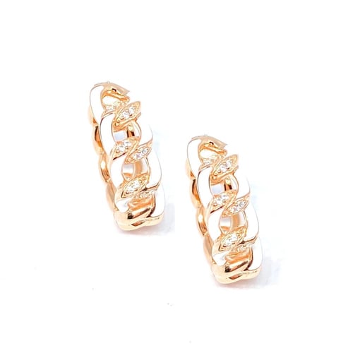 حلق زنجير مينا ملونه وزركون