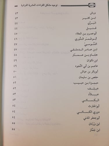 توجيه مُشكل القراءات العشرية الفرشية