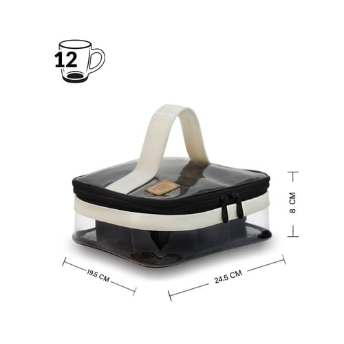 حافظة 12 بيالة شفاف سكري