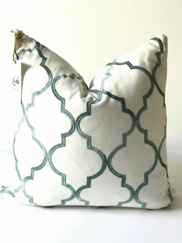 غطاء وسادة موروكون تطريز عشبي