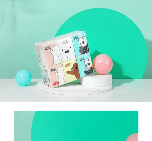 مناديل بسيطة من سلسة الدببة الثلاثة - 18 حبة * 8 م...