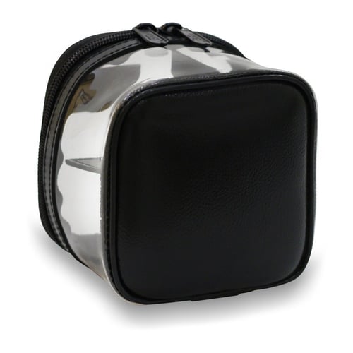 حافظة وذفة شفاف أسود