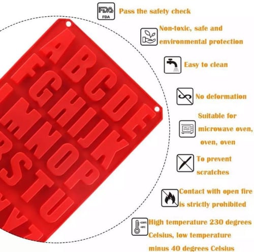قالب سيليكون حروف انجليزيه مقاس كبير يستخدم للشكول...