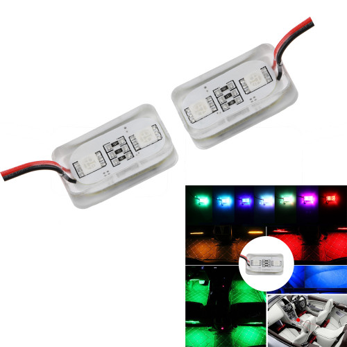 شريحتين اضاءة RGB-LED ملونة للسيارة