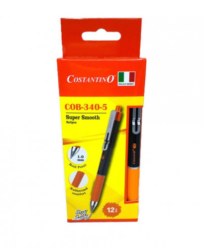 علبة اقلام جافة لون برتقالي 1.0mm