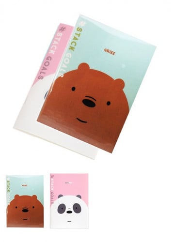 مجموعة من 2 كتب مذكرات 40 صفحة بشعار الدببة الثلاث...