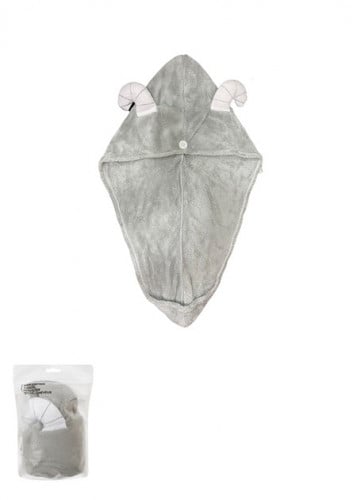 منشفة تجفيف الشعر - رمادي