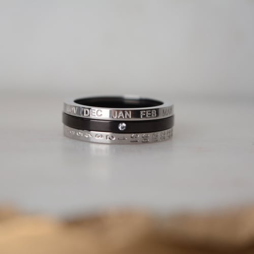 خاتم حفظ التاريخ "فضي واسود"