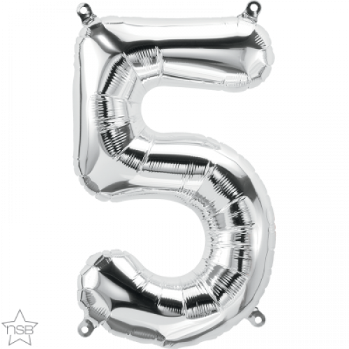 FOIL SMALL NUMBER SILVER (عدد 5 قطع) 5
