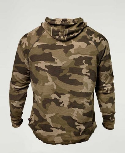 GASP L/S THERMAL HOODIE - GREEN CAMOPRINT