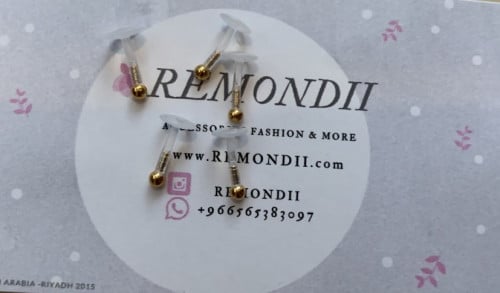 بيرسنق بلاستيك مرن ذهبي -حبة طبي