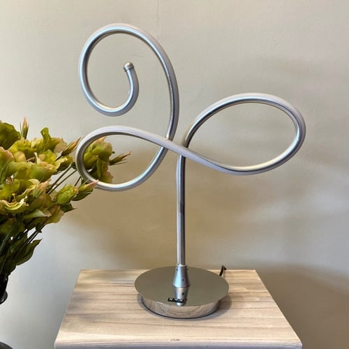 اباجورة حديد فضي مودرن بليد رمادي