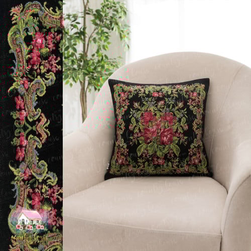 8009 كوشن الورد (أسود)