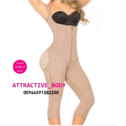 مشد سيور عريض سحاب امامي مع رفع المؤخرة