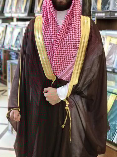 بشت رجالي بشت الهدايا لون عودي ( بني محروق) قصب لي...