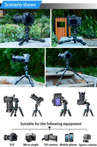 حامل ثلاثي القوائم محمول مدمج للكاميرا ترايبود صغي...