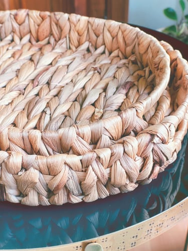 صينية خوص شجرة الموز حجمين