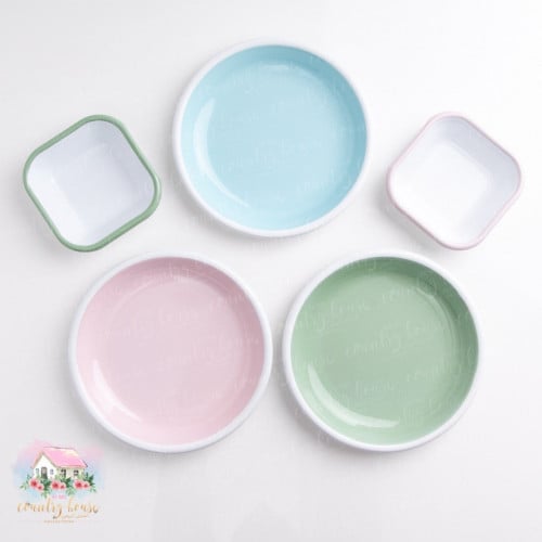 6007 صحون معدنية تركية بألوان الباستيل (للقطعة)