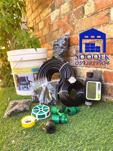 تايمر ديجيتال لتوقيت الري + لي بطول 30 متر مع جميع...