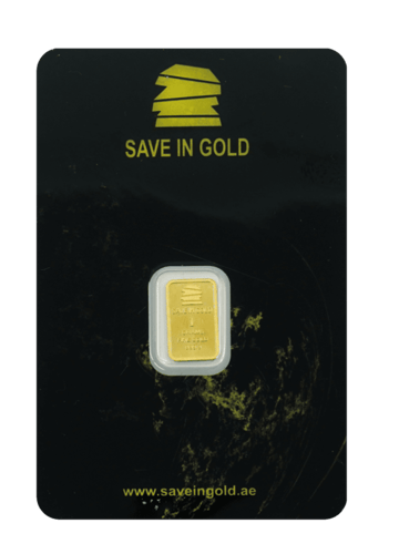 سبيكة ذهب Save in Gold عيار 24 بوزن 1 غرام