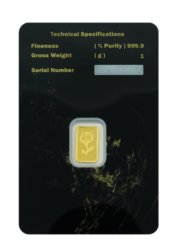 سبيكة ذهب Save in Gold عيار 24 بوزن 1 غرام