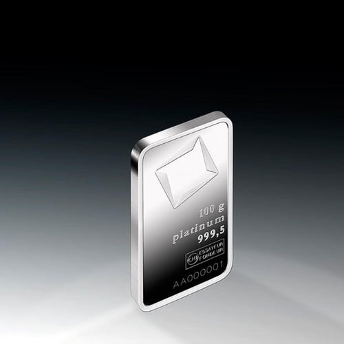 سبيكة بلاتين فالكامبي عيار 999.5 بوزن 100 غرام