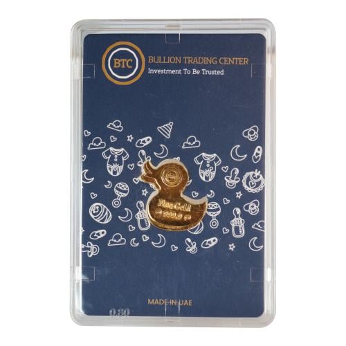 بطة ذهب بي تي سي عيار 24 بوزن 2.5 غرام