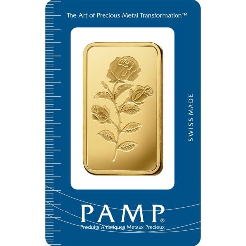 سبيكة ذهب وردة بامب عيار 24 بوزن 50 غرام