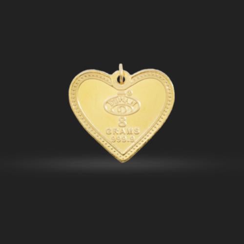 سبيكة بتعليقة ذهب عيار 24 بوزن 8 غرام قلب ديوان ال...