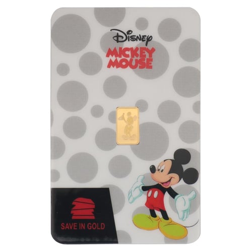 سبيكة ذهب ميكي ماوس Save in Gold عيار 24 بوزن 1 غر...