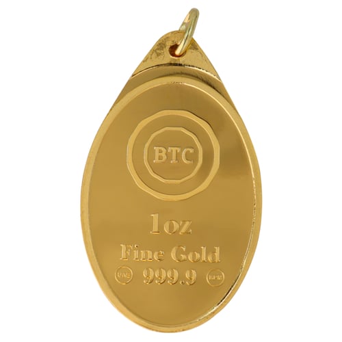 سبيكة بتعليقة ذهب بي تي سي عيار 24 كلمة أمي بوزن 3...