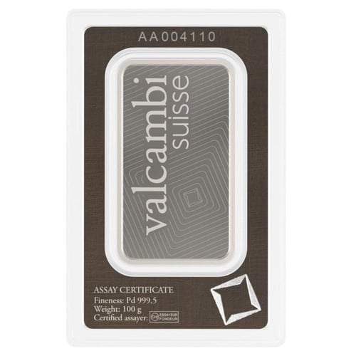 سبيكة بلاديوم فالكامبي عيار 999.5 بوزن 100 غرام