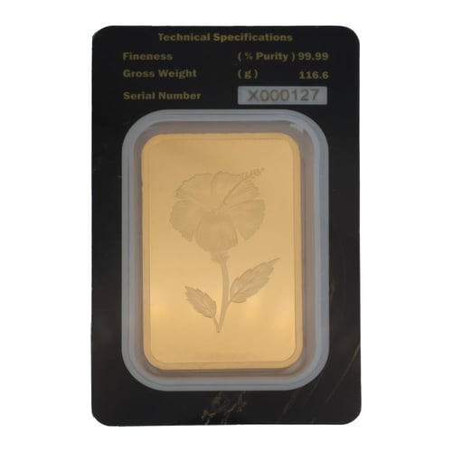 سبيكة ذهب Save in Gold عيار 24 بوزن 116.6 غرام