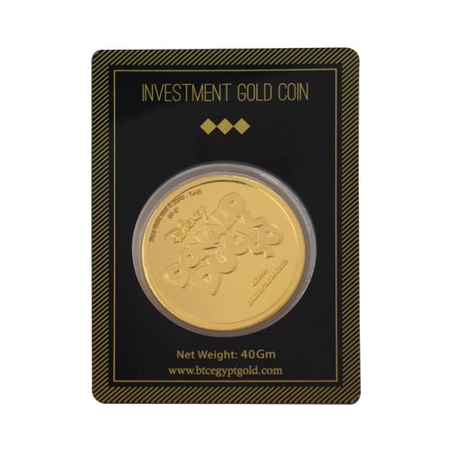 جنيه ذهب بطوطة عيار 24 بي تي سي بوزن 40 غرام