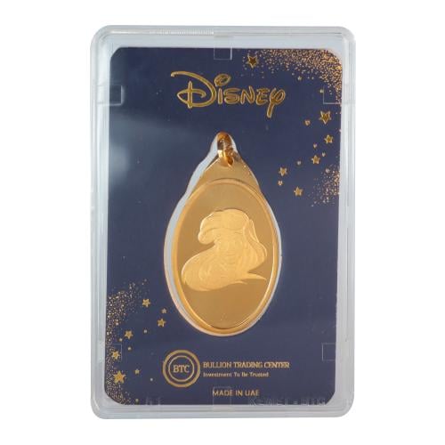 سبيكة بتعليقة حورية البحر ديزني بي تي سي ذهب عيار...